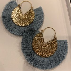 Women’s fan tassel earrings
